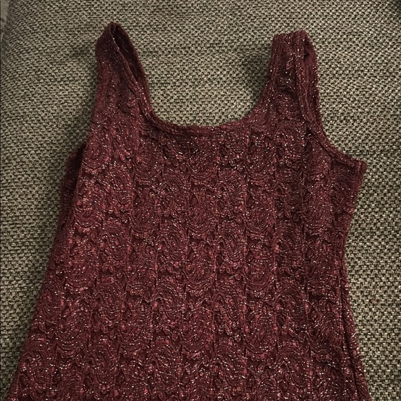 BKE Red Fitted Ribbed Tank Top - Picture 4 of 6